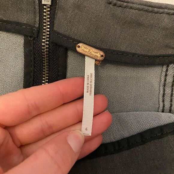 Free People Grey Jean Denim Mini Skirt - Picture 7 of 12